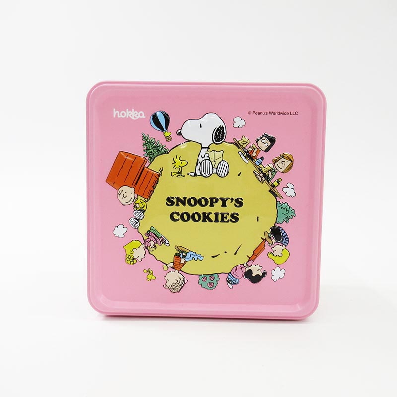 PEANUTS SNOOPY スヌーピー クッキーエンボス缶メープル